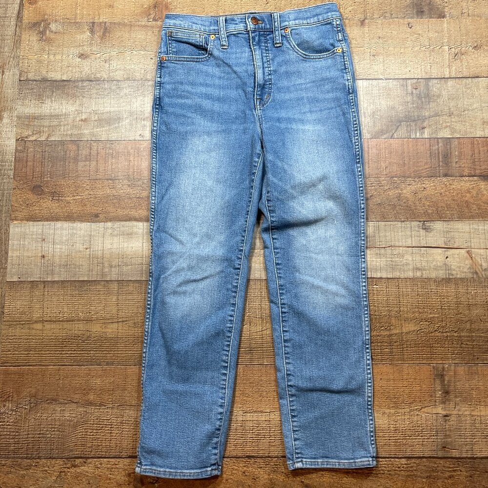 Madewell Light Wash Stovepipe Cropped Jeans size 27